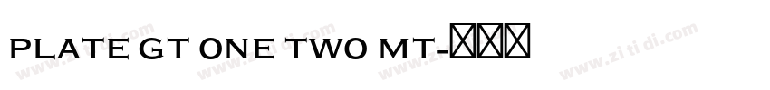 Plate Gt One Two MT字体转换
